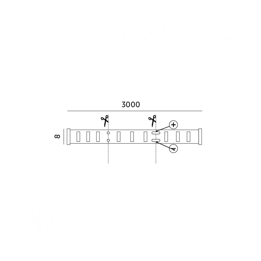 LED Stmívatelný pásek LED/25W/230V 3m 3000K