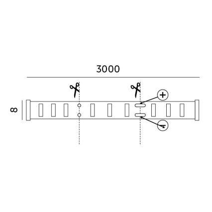 LED Stmívatelný pásek LED/25W/230V 3m 4000K