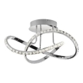 LED Stmívatelný přisazený lustr ABRO LED/26W/230V lesklý chrom
