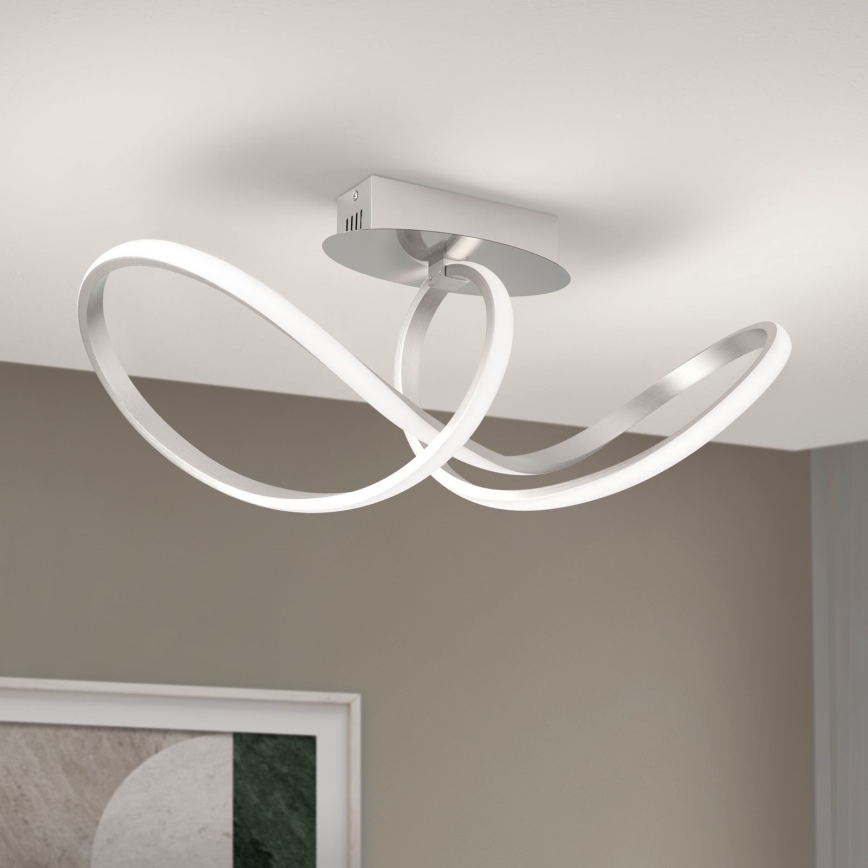 LED Stmívatelný přisazený lustr CIRCUS LED/30W/230V matný chrom