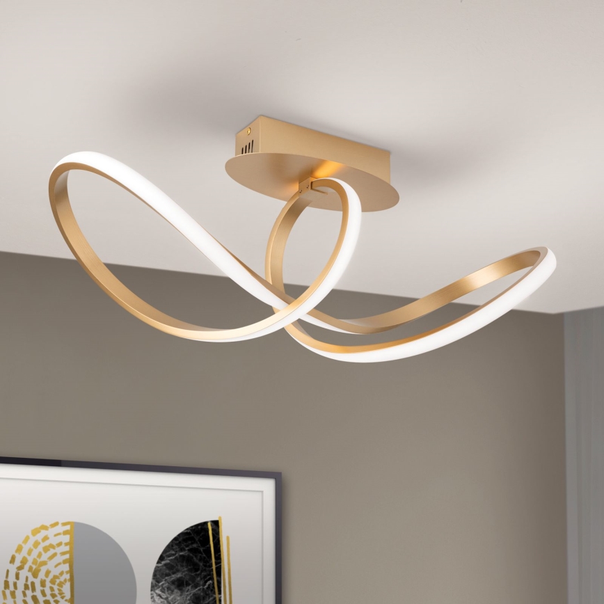 LED Stmívatelný přisazený lustr CIRCUS LED/30W/230V zlatá
