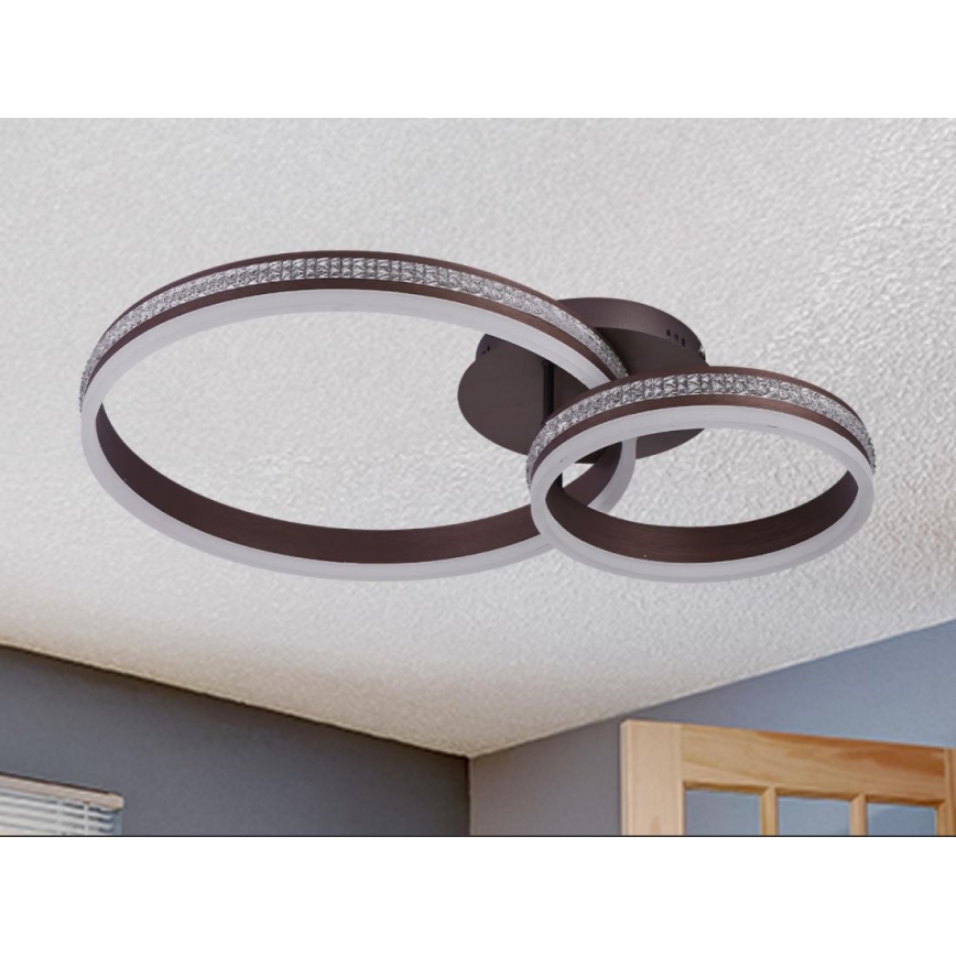 LED Stmívatelný přisazený lustr LED/110W/230V 3000-6500K + dálkové ovládání