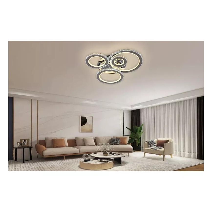 LED Stmívatelný přisazený lustr LED/120W/230V 3000-6500K + dálkové ovládání