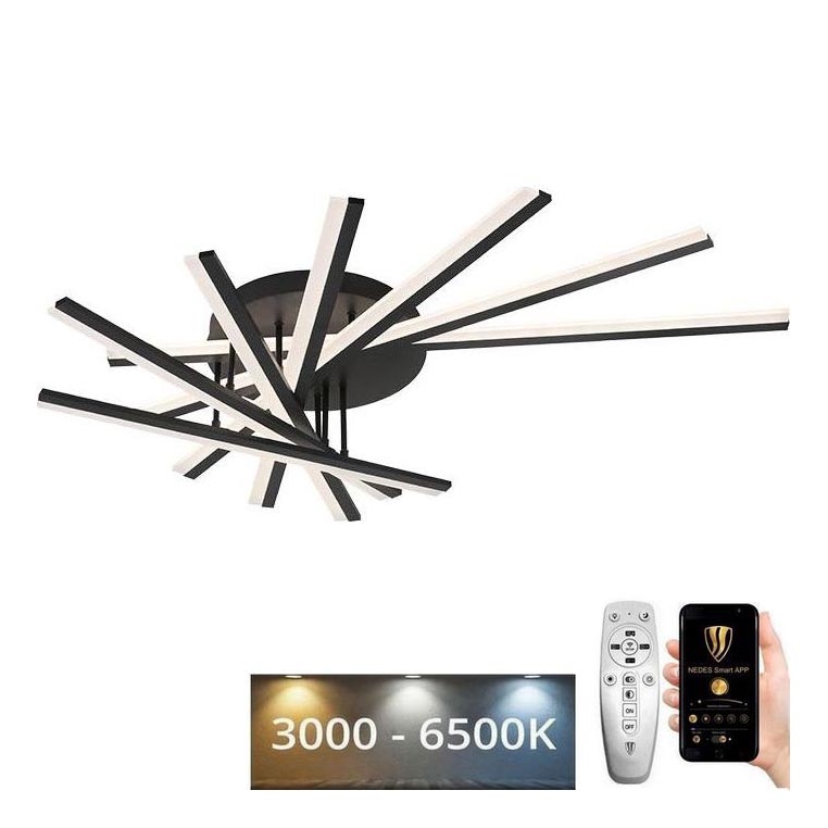 LED Stmívatelný přisazený lustr LED/120W/230V 3000-6500K + dálkové ovládání