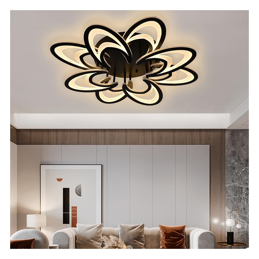 LED Stmívatelný přisazený lustr LED/125W/230V 3000-6500K + dálkové ovládání
