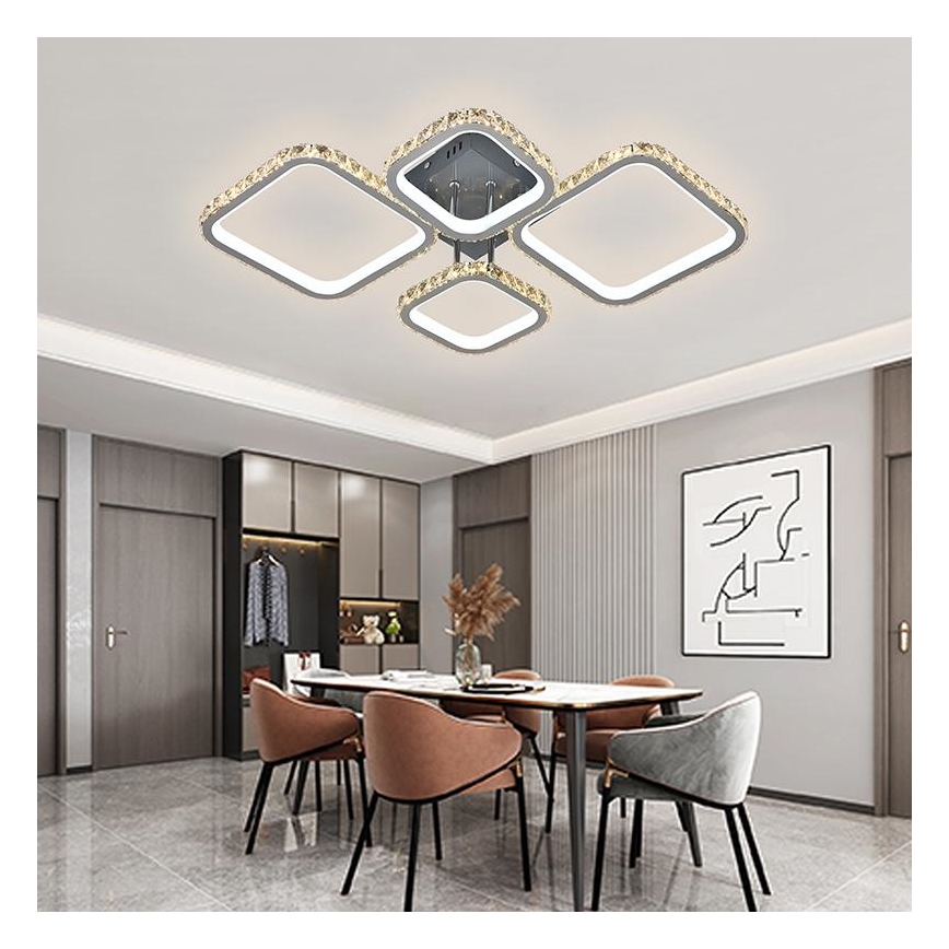 LED Stmívatelný přisazený lustr LED/130W/230V 3000-6500K + dálkové ovládání