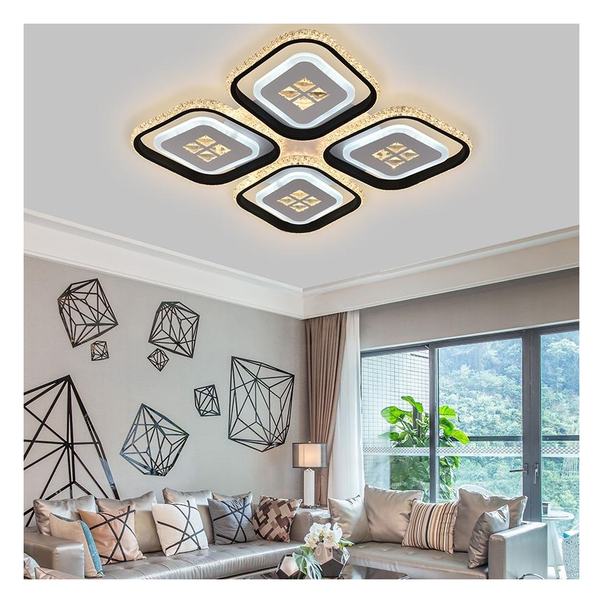 LED Stmívatelný přisazený lustr LED/130W/230V 3000-6500K + dálkové ovládání