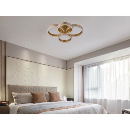 LED Stmívatelný přisazený lustr LED/150W/230V 3000-6500K + dálkové ovládání