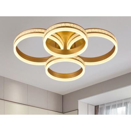 LED Stmívatelný přisazený lustr LED/150W/230V 3000-6500K + dálkové ovládání