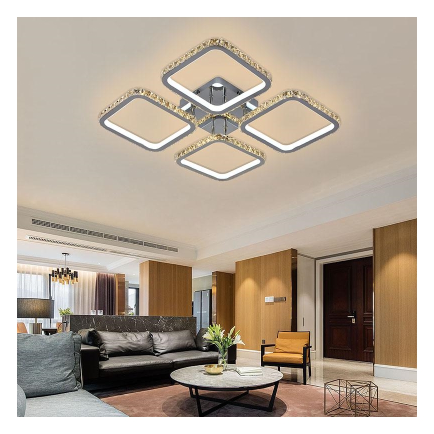 LED Stmívatelný přisazený lustr LED/160W/230V 3000-6500K + dálkové ovládání