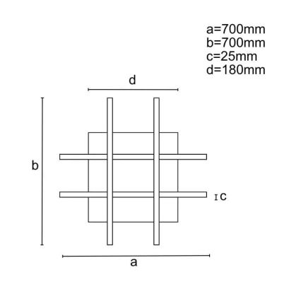 LED Stmívatelný přisazený lustr LED/30W/230V 3000-6500K + dálkové ovládání