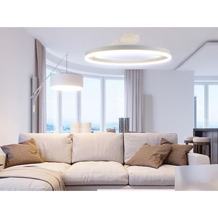 LED Stmívatelný přisazený lustr LED/40W/230V 3000-6500K bílá + dálkové ovládání