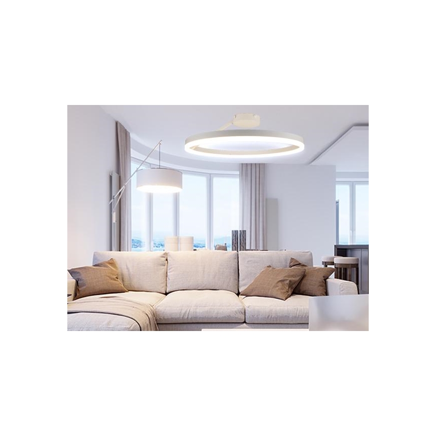 LED Stmívatelný přisazený lustr LED/40W/230V 3000-6500K bílá + dálkové ovládání