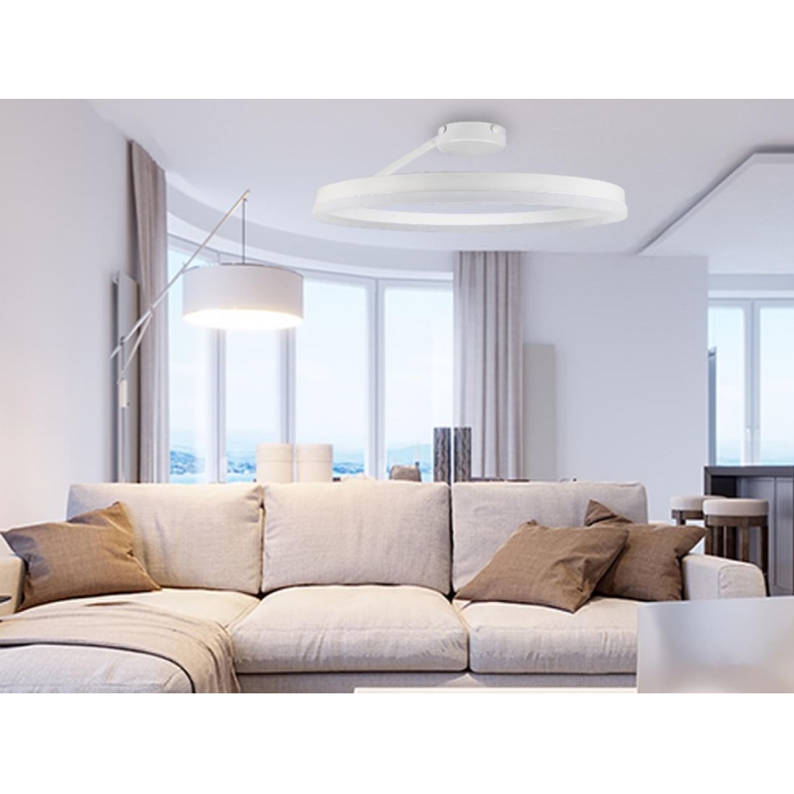LED Stmívatelný přisazený lustr LED/40W/230V 3000-6500K bílá + dálkové ovládání