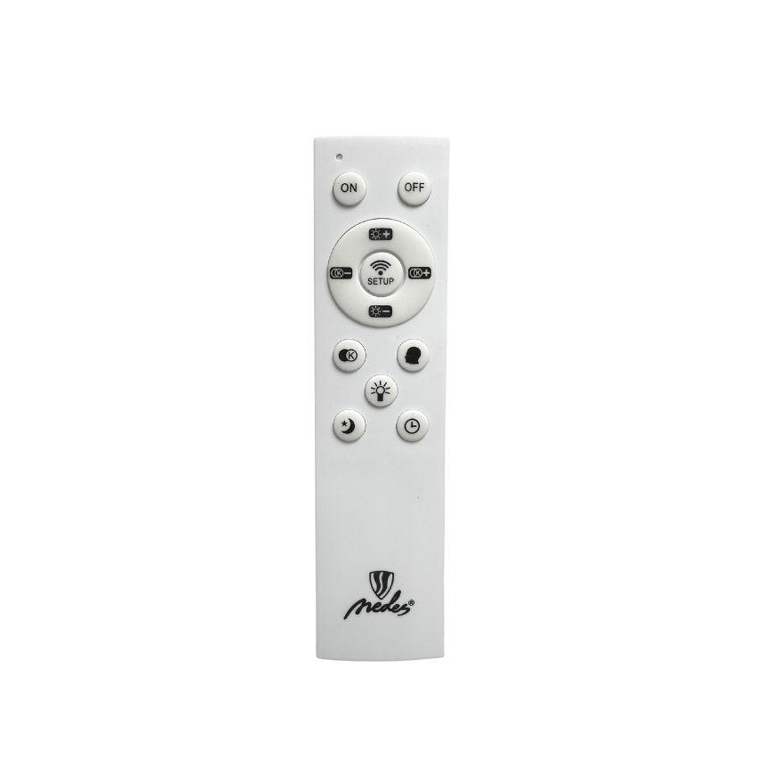 LED Stmívatelný přisazený lustr LED/40W/230V 3000-6500K černá + dálkové ovládání