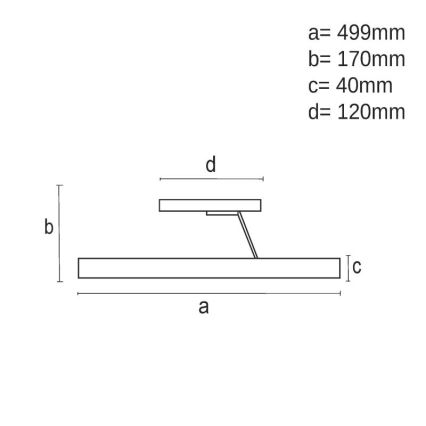 LED Stmívatelný přisazený lustr LED/40W/230V 3000-6500K černá + dálkové ovládání