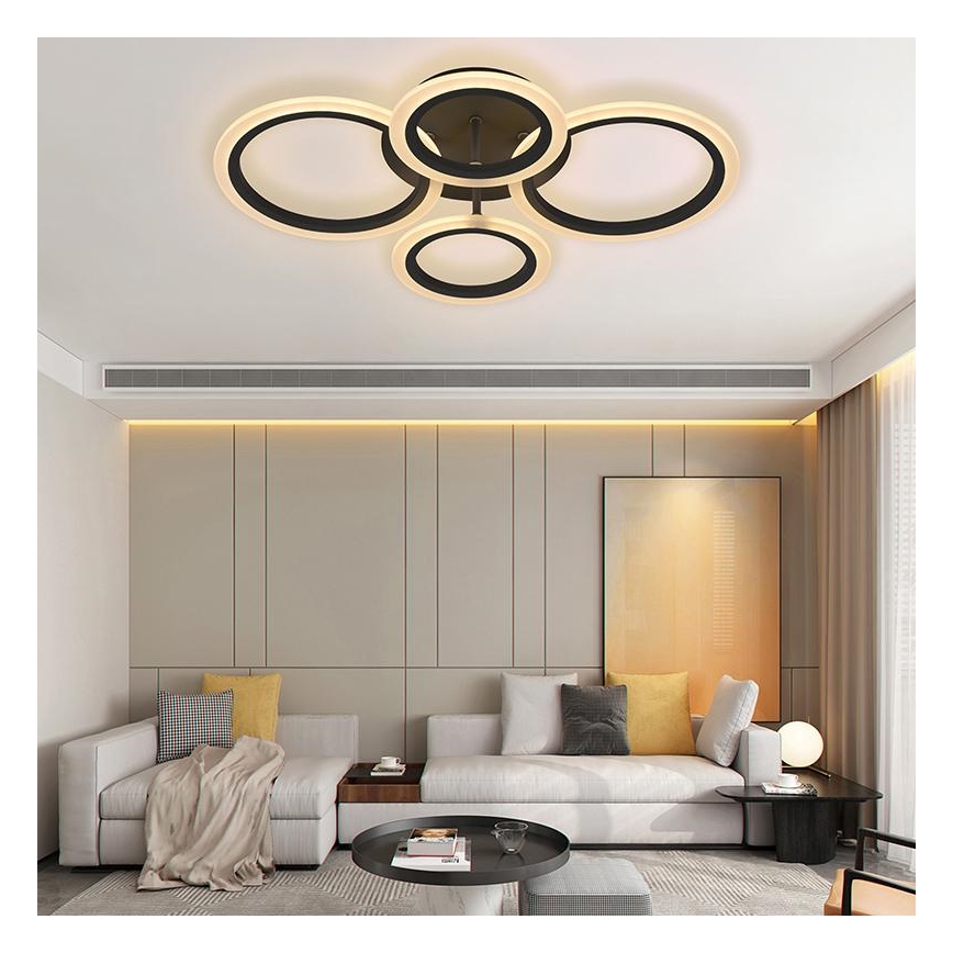 LED Stmívatelný přisazený lustr LED/50W/230V 3000-6500K + dálkové ovládání