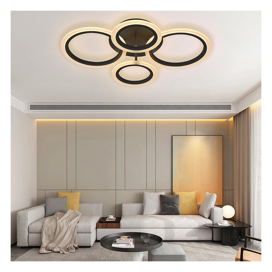 LED Stmívatelný přisazený lustr LED/50W/230V 3000-6500K + dálkové ovládání