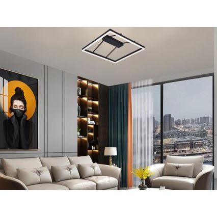 LED Stmívatelný přisazený lustr LED/55W/230V 3000-6500K + dálkové ovládání