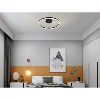 LED Stmívatelný přisazený lustr LED/55W/230V 3000-6500K + dálkové ovládání
