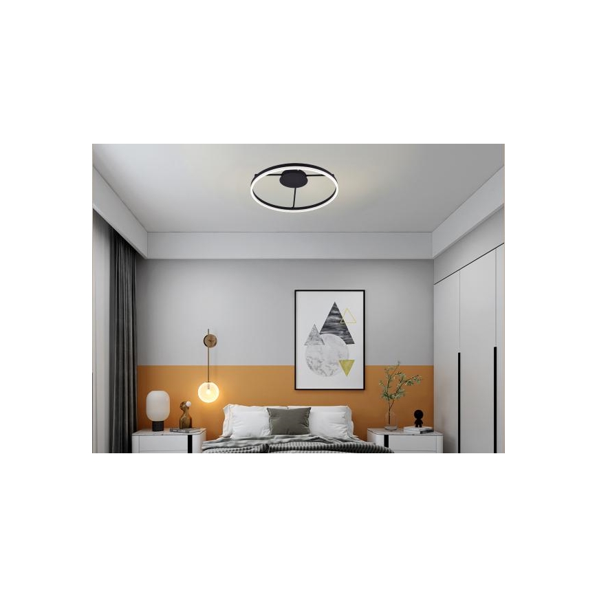 LED Stmívatelný přisazený lustr LED/55W/230V 3000-6500K + dálkové ovládání