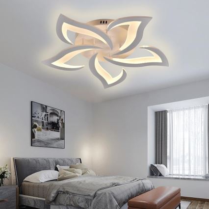 LED Stmívatelný přisazený lustr LED/55W/230V 3000-6500K + dálkové ovládání