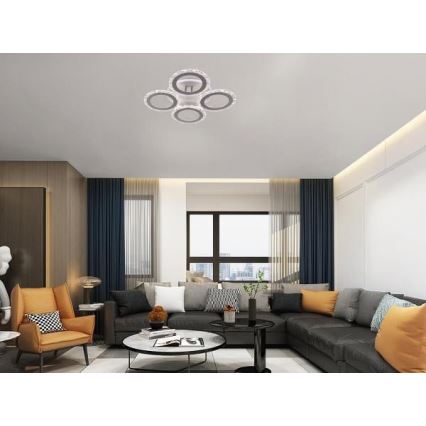 LED Stmívatelný přisazený lustr LED/55W/230V 3000-6500K + dálkové ovládání