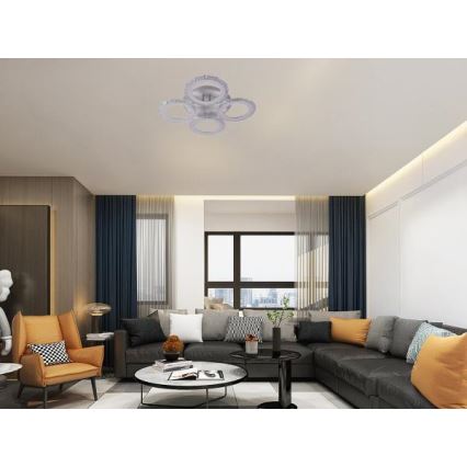 LED Stmívatelný přisazený lustr LED/55W/230V 3000-6500K + dálkové ovládání