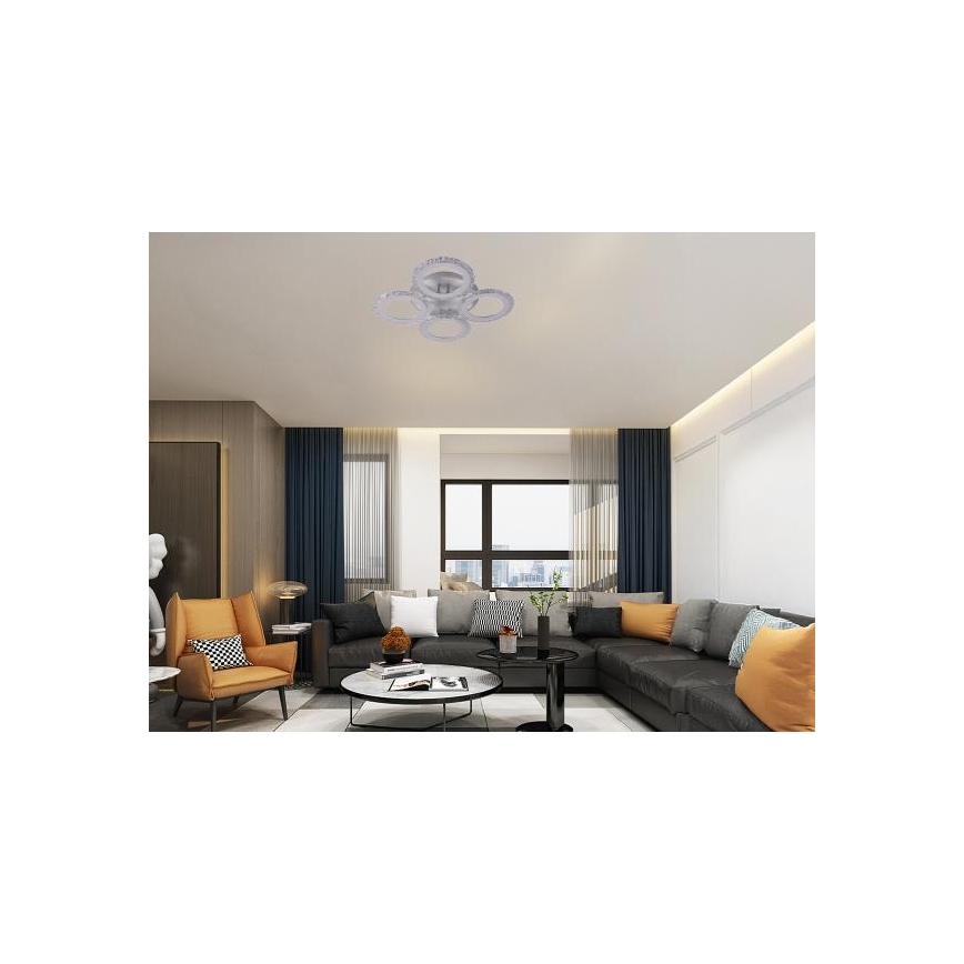 LED Stmívatelný přisazený lustr LED/55W/230V 3000-6500K + dálkové ovládání
