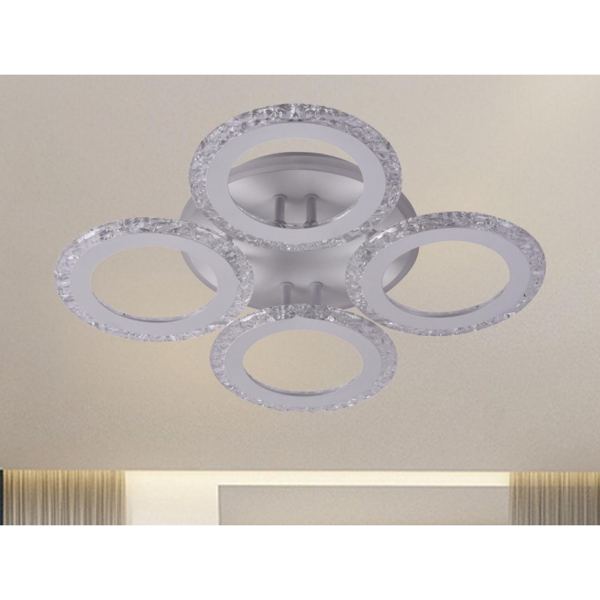 LED Stmívatelný přisazený lustr LED/55W/230V 3000-6500K + dálkové ovládání