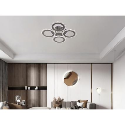 LED Stmívatelný přisazený lustr LED/55W/230V 3000-6500K + dálkové ovládání