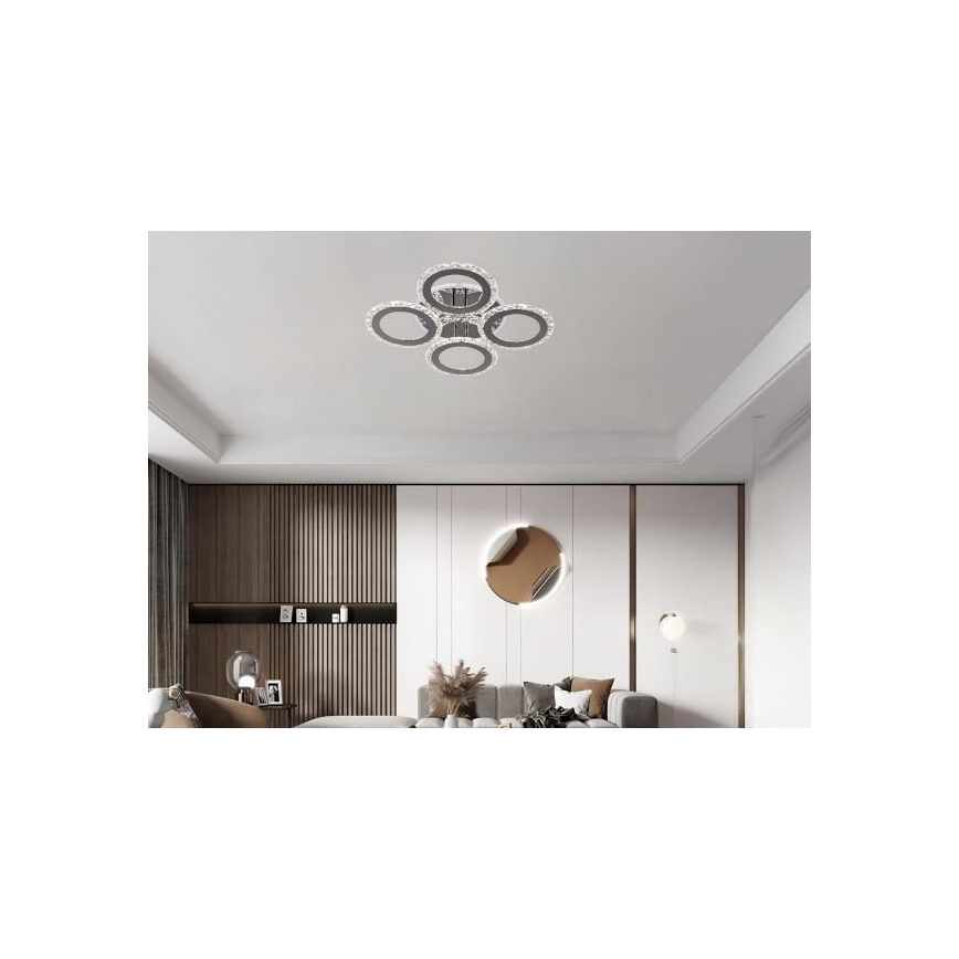 LED Stmívatelný přisazený lustr LED/55W/230V 3000-6500K + dálkové ovládání