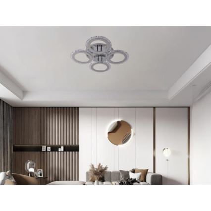 LED Stmívatelný přisazený lustr LED/55W/230V 3000-6500K + dálkové ovládání