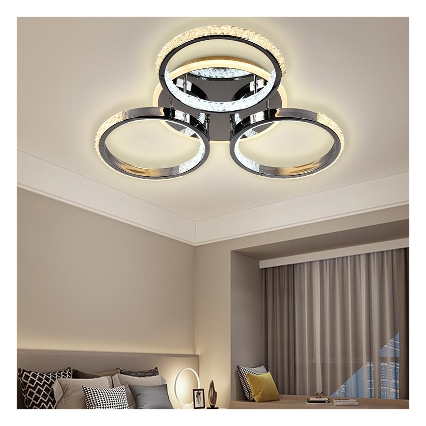 LED Stmívatelný přisazený lustr LED/60W/230V 3000-6500K + dálkové ovládání