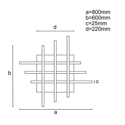 LED Stmívatelný přisazený lustr LED/70W/230V 3000-6500K + dálkové ovládání