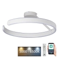LED Stmívatelný přisazený lustr LED/72W/230V 3000-6500K bílá + dálkové ovládání