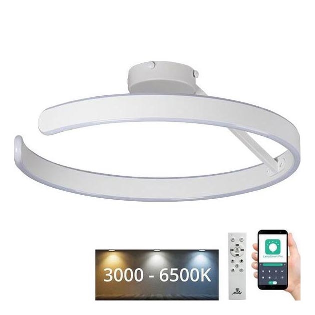 LED Stmívatelný přisazený lustr LED/72W/230V 3000-6500K bílá + dálkové ovládání