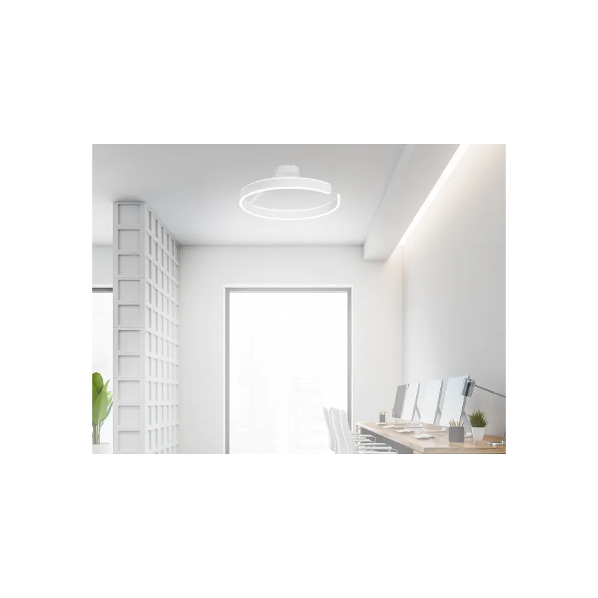 LED Stmívatelný přisazený lustr LED/72W/230V 3000-6500K bílá + dálkové ovládání