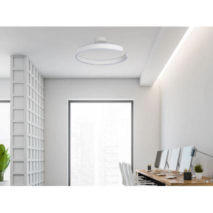 LED Stmívatelný přisazený lustr LED/72W/230V 3000-6500K bílá + dálkové ovládání