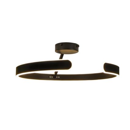 LED Stmívatelný přisazený lustr LED/72W/230V 3000-6500K černá + dálkové ovládání