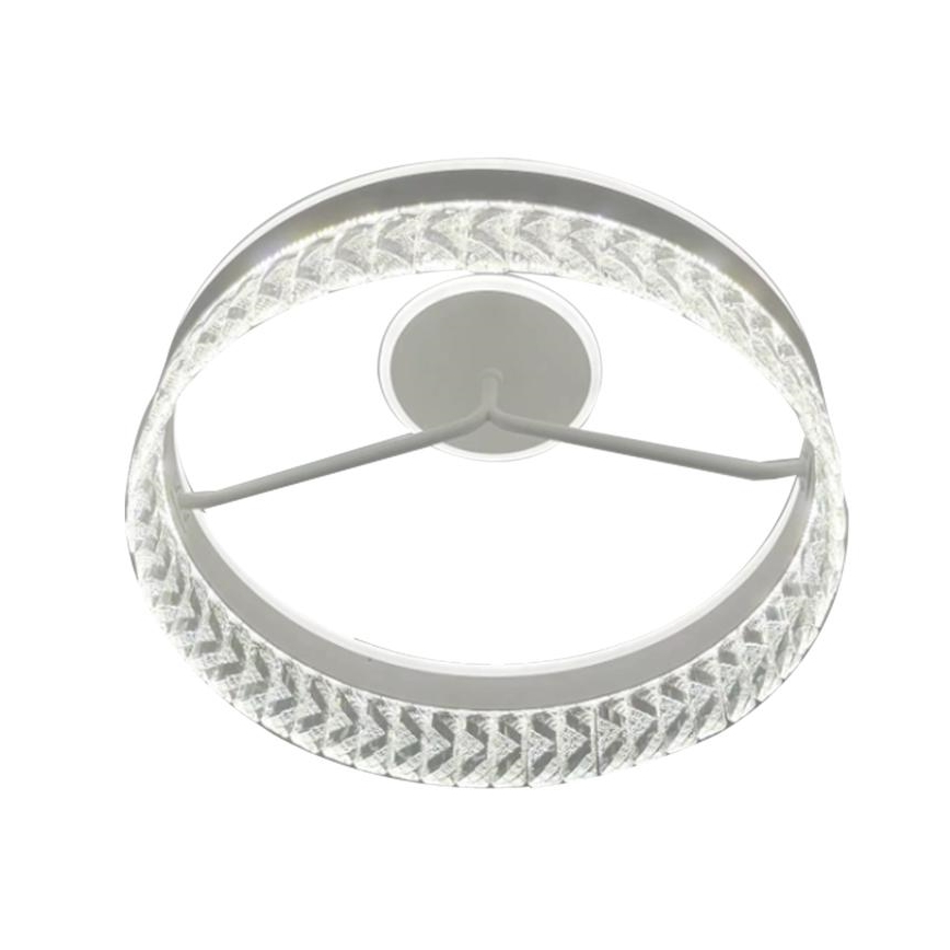 LED Stmívatelný křišťálový přisazený lustr LED/75W/230V 3000-6500K bílá + dálkové ovládání