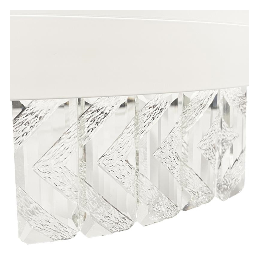 LED Stmívatelný křišťálový přisazený lustr LED/75W/230V 3000-6500K bílá + dálkové ovládání