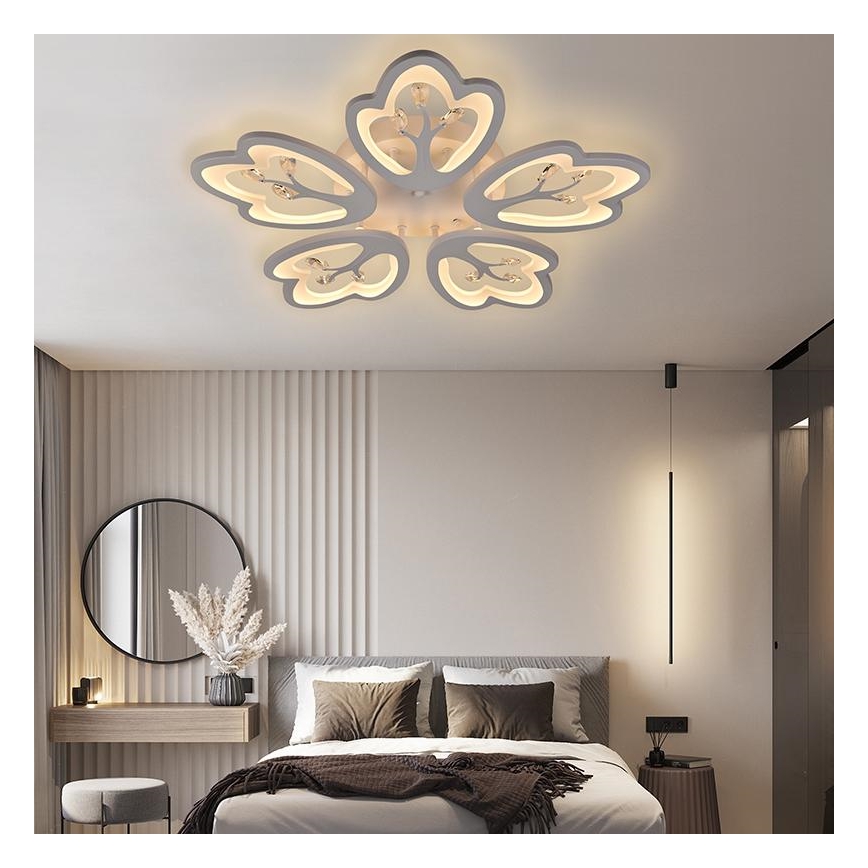 LED Stmívatelný přisazený lustr LED/80W/230V 3000-6500K + dálkové ovládání