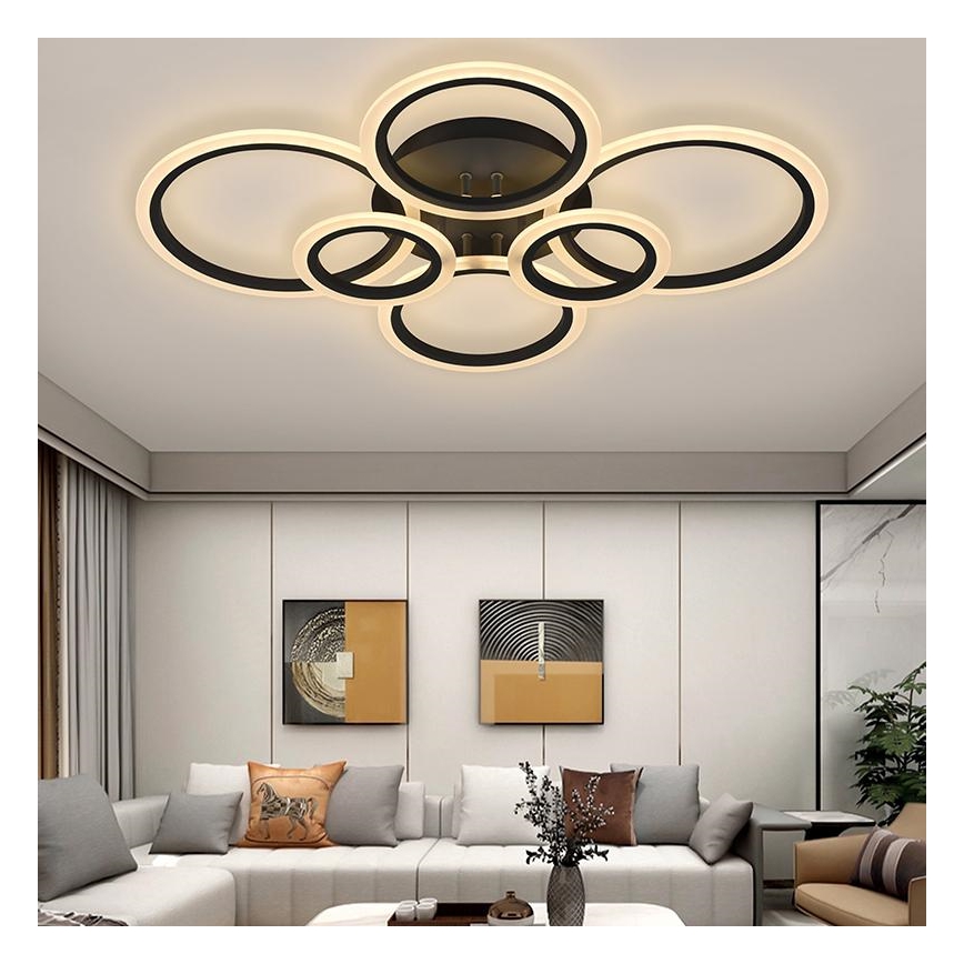 LED Stmívatelný přisazený lustr LED/85W/230V 3000-6500K + dálkové ovládání