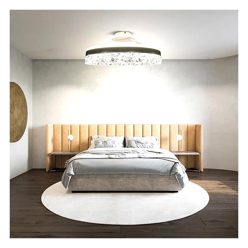 LED Stmívatelný přisazený lustr LED/86W/230V 3000-6500K bílá + dálkové ovládání