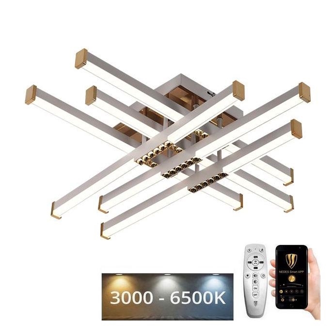 LED Stmívatelný přisazený lustr LED/90W/230V 3000-6500K + dálkové ovládání