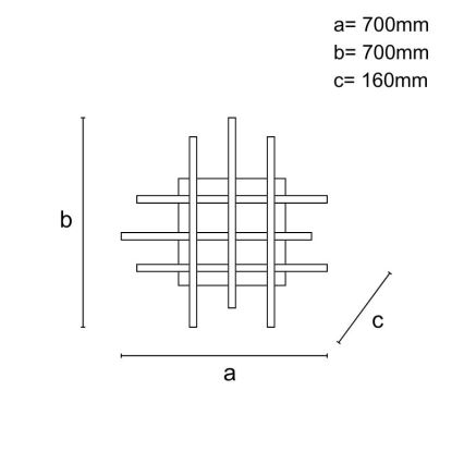 LED Stmívatelný přisazený lustr LED/90W/230V 3000-6500K + dálkové ovládání