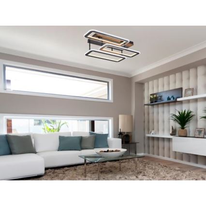 LED Stmívatelný přisazený lustr LED/90W/230V 3000-6500K + dálkové ovládání