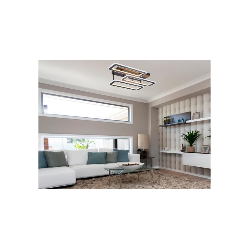 LED Stmívatelný přisazený lustr LED/90W/230V 3000-6500K + dálkové ovládání