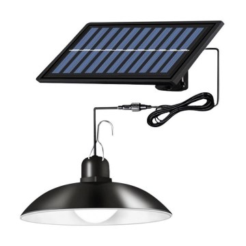 LED Stmívatelný solární lustr na lanku se senzorem LED/1,8W/3,7V IP44 6500K 1600 mAh + dálkové ovládání